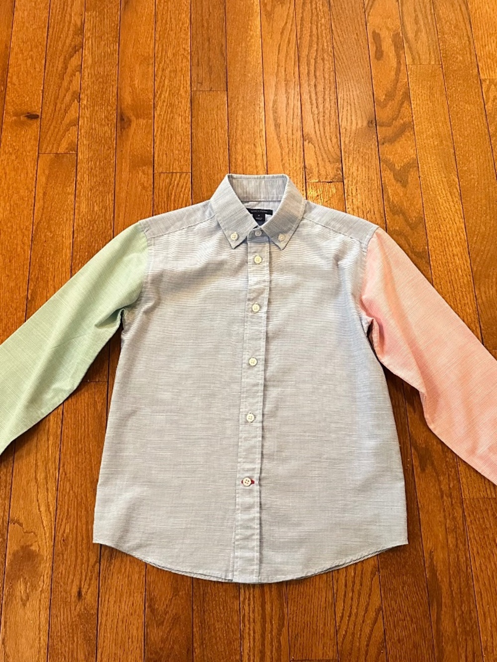 Tommy Hilfiger Boys Colorblock Button Down Shirt Long Sleeve size 8